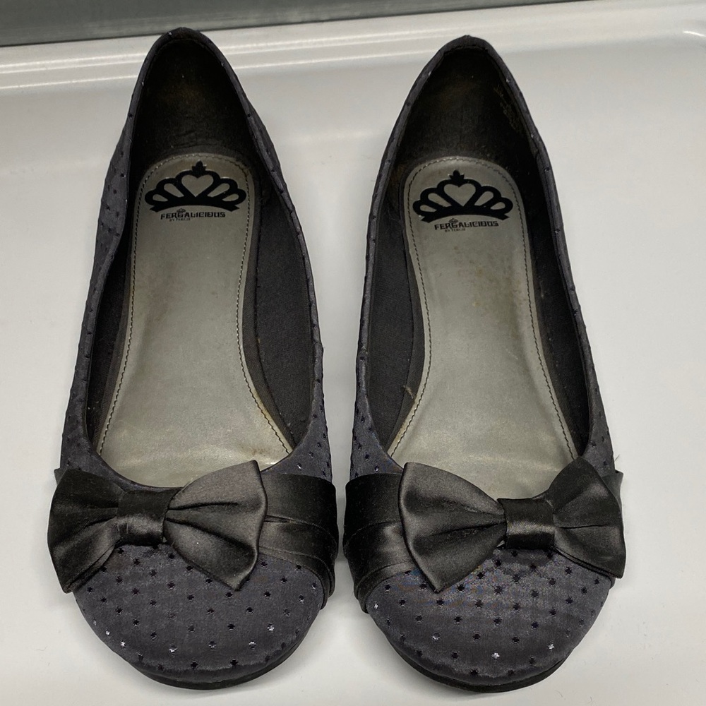 Fergalicious Charcoal Bow Flats